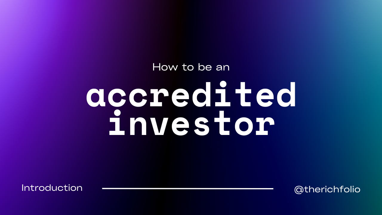 how to be an accredited investor banner image